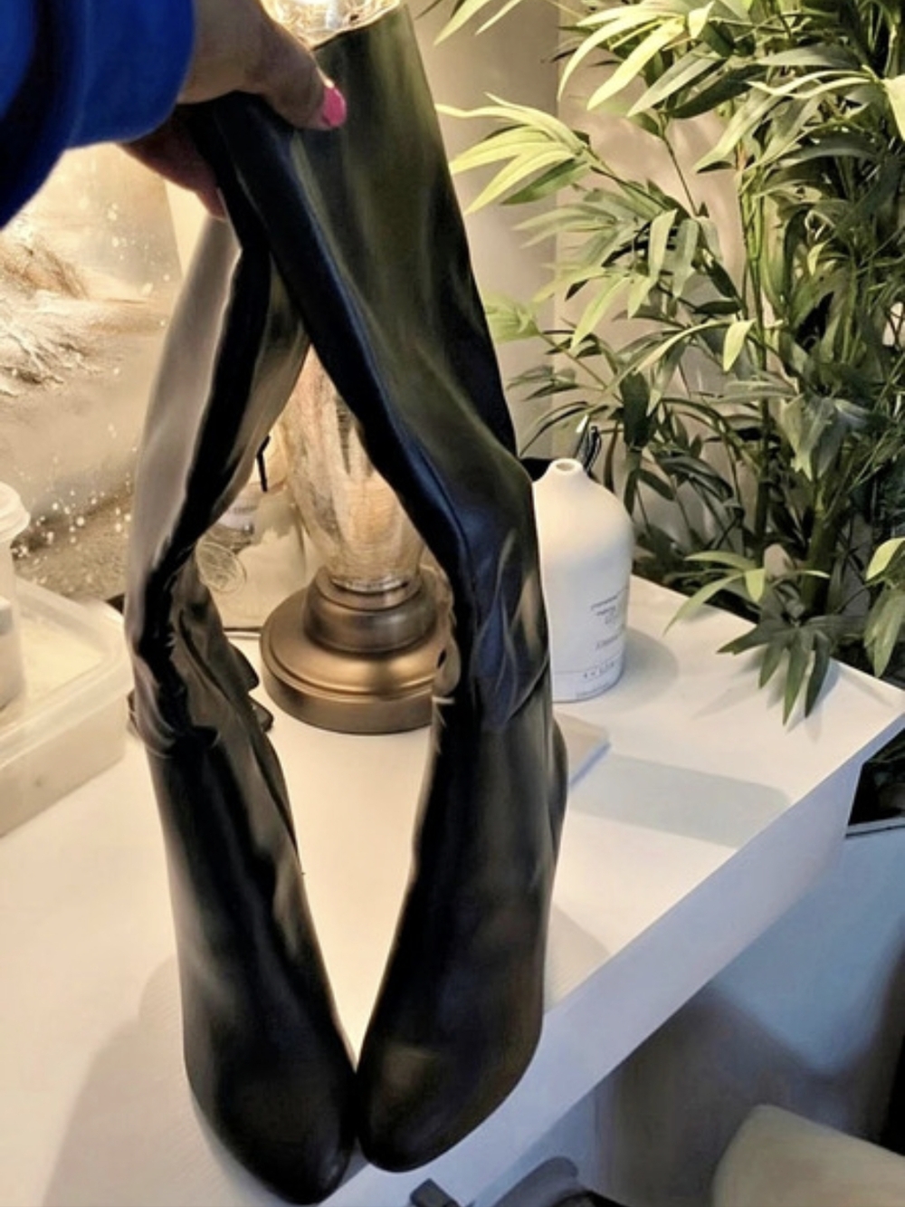 JUSTFAB Heeled Boots Black Over-the-Knee Boots US 9 NWT - Picture 2 of 8